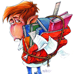 Mochilas en niños